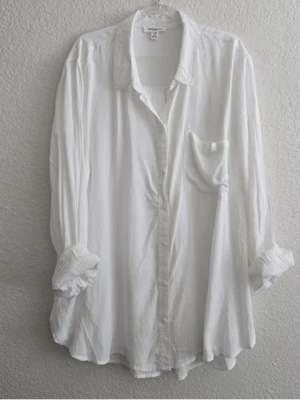 BeachLunchLounge Oversized White Button-Up Shirt